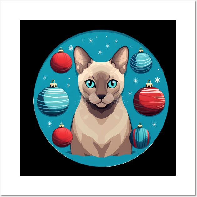 Tonkinese Cat Xmas Ornament, Love Cats Wall Art by dukito